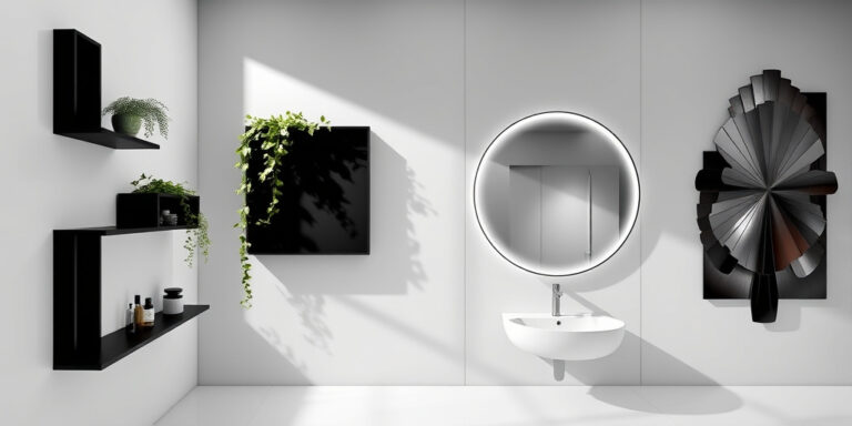 Badezimmer-Wanddeko gestalten