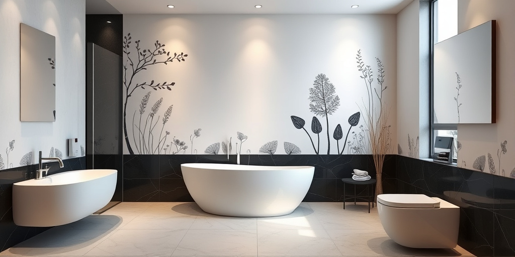 Badezimmerwand-Deko Tipps - Wandtattoos als Hingucker einsetzen