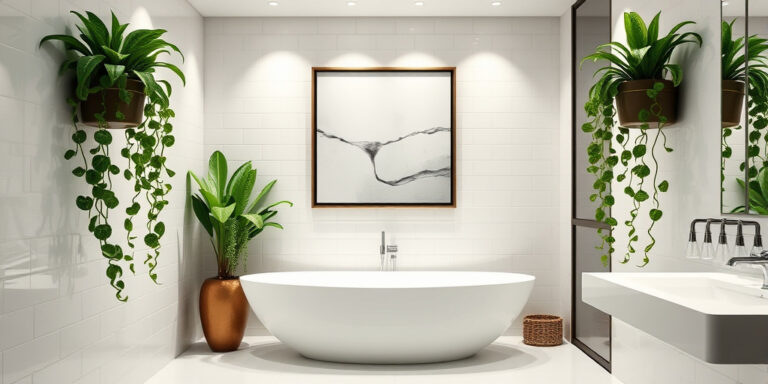 Badezimmerwände kreativ gestalten