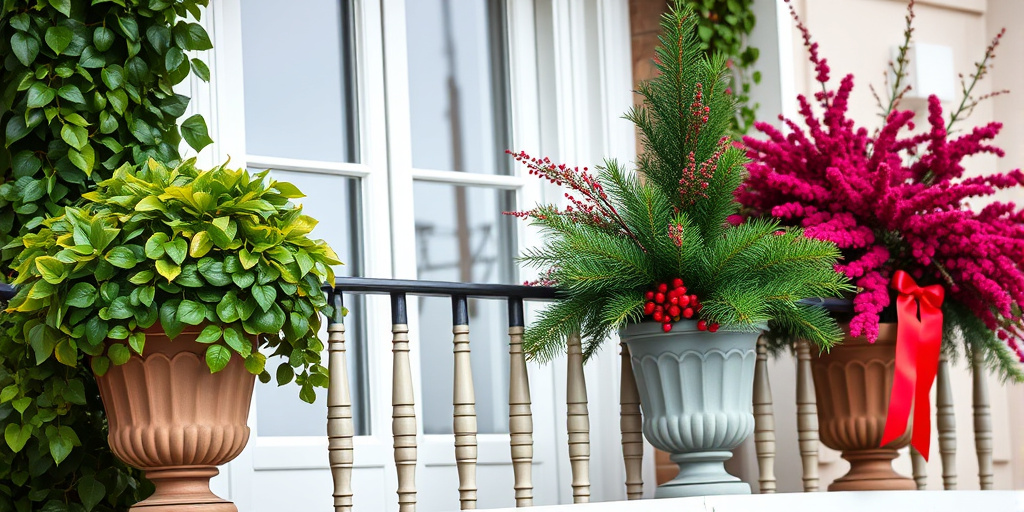 Balkon-Deko Tipps - - Festliche Pflanzenarrangements kreieren