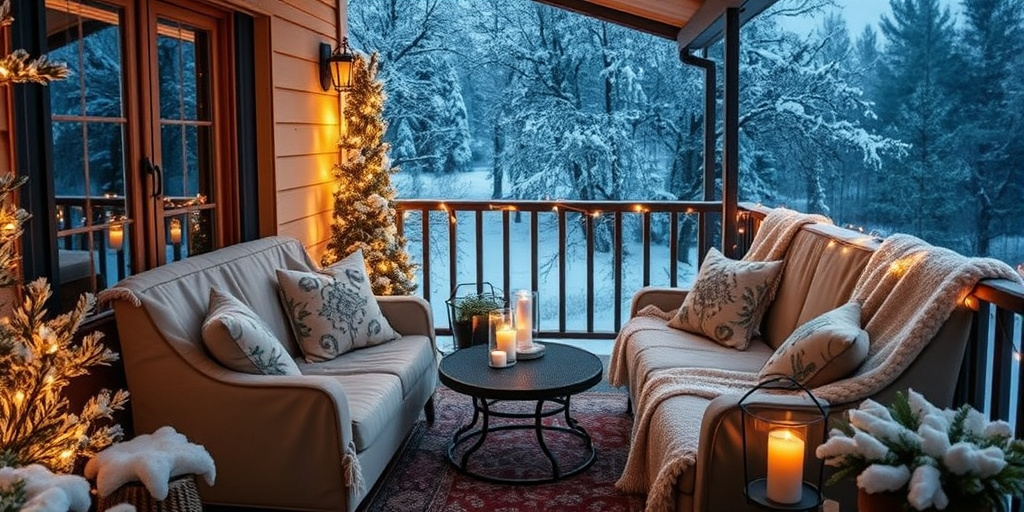 Balkon-Deko Tipps - - Gemütliche Sitzgelegenheiten winterfest machen