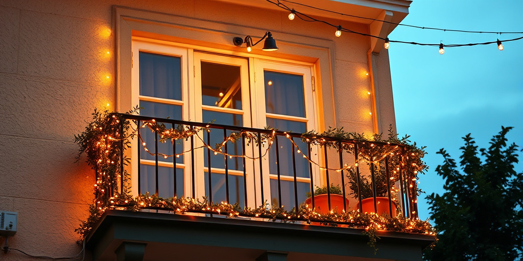 Balkon-Deko Tipps - - Lichterketten für stimmungsvolle Beleuchtung