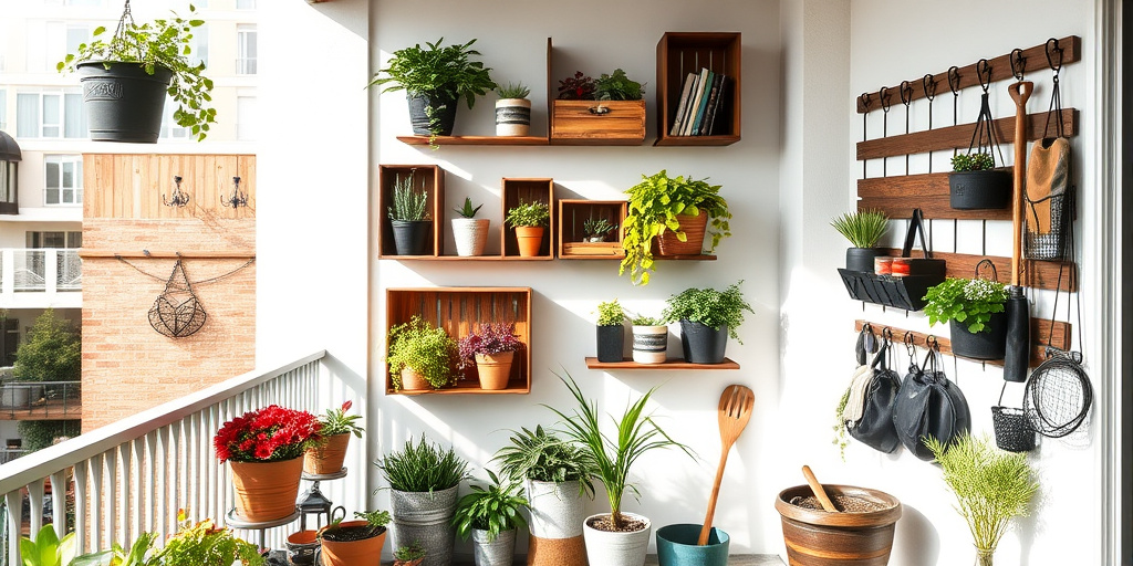 Balkon Deko Wand Tipps - Praktische Stauraumlösungen mit Stil