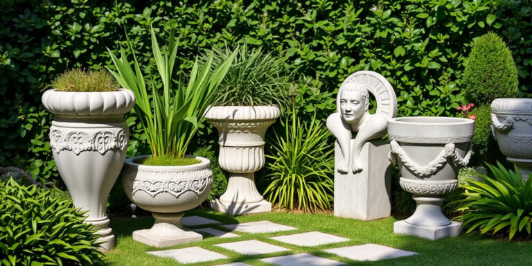 Beton-Deko im Garten