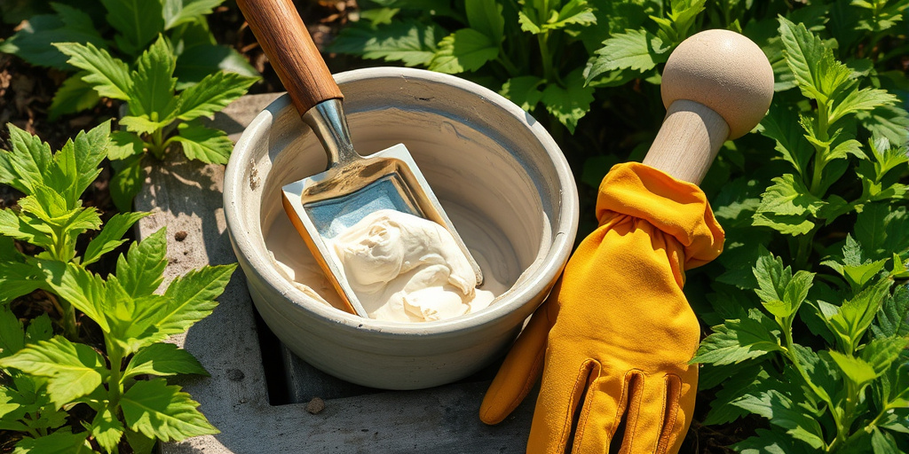 Beton-Deko im Garten - Materialien und Werkzeuge bereitstellen