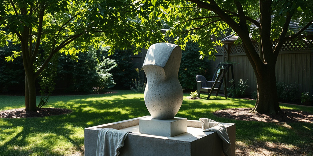 Beton-Deko im Garten - Trocknungsprozess überwachen