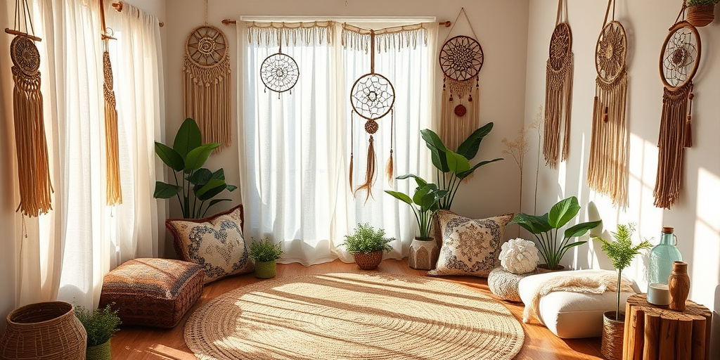 Boho Stil für Wohnzimmer