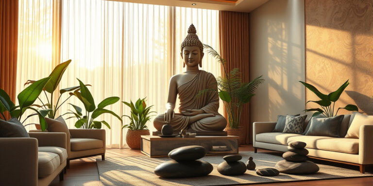 Buddha Deko im Wohnzimmer