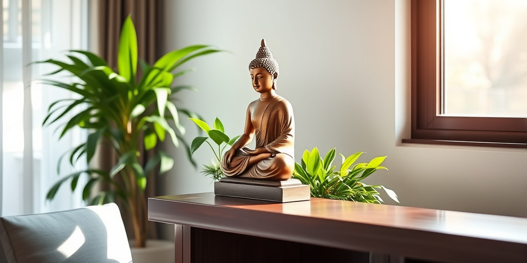 Buddha Deko im Wohnzimmer - - Den perfekten Platz finden