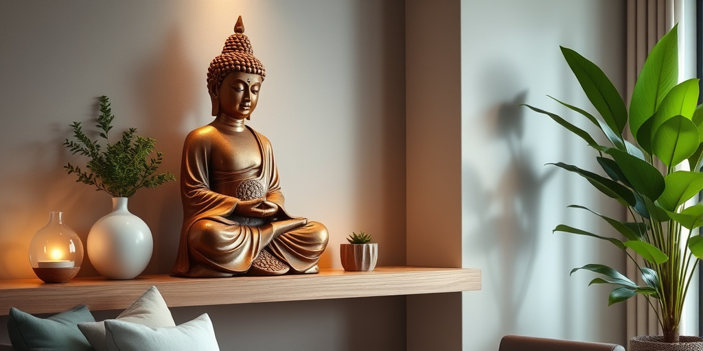Buddha Deko im Wohnzimmer - - Die richtige Buddha-Statue auswählen