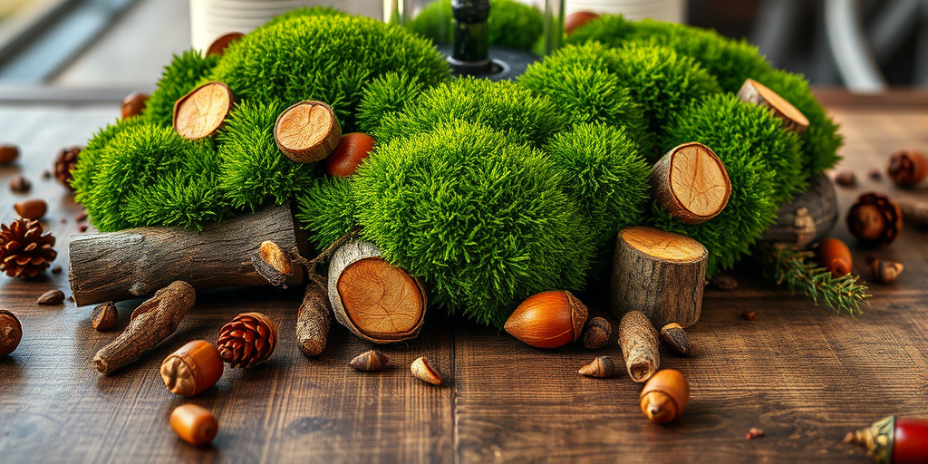 DIY-Deko: Moos und Baumrinde - Tischdekorationen mit Waldflair