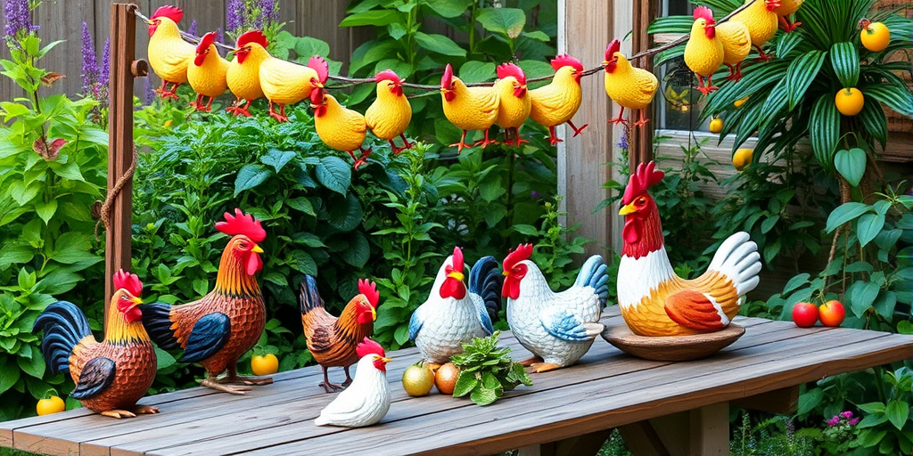 Deko-Hühner Einrichtungsideen - - Balkon und Garten als Hühnerparadies