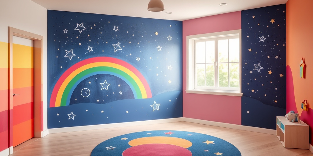 Deko-Ideen für das Kinderzimmer - - Farbenfrohe Wände: Kreative Maltechniken für Kinderzimmer