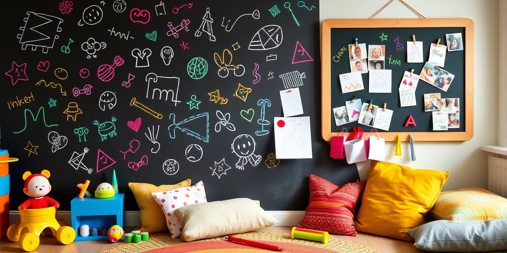 Deko-Ideen für das Kinderzimmer - - Interaktive Wandgestaltung: Tafelfarbe und Magnetwände