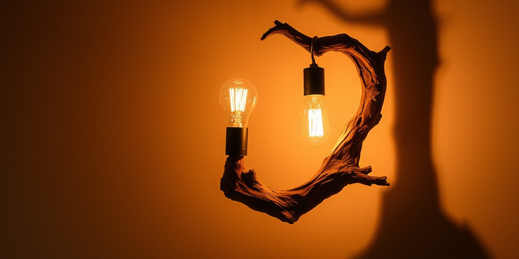 Deko aus Baumstamm - - Einzigartige Astlampen für warmes Licht