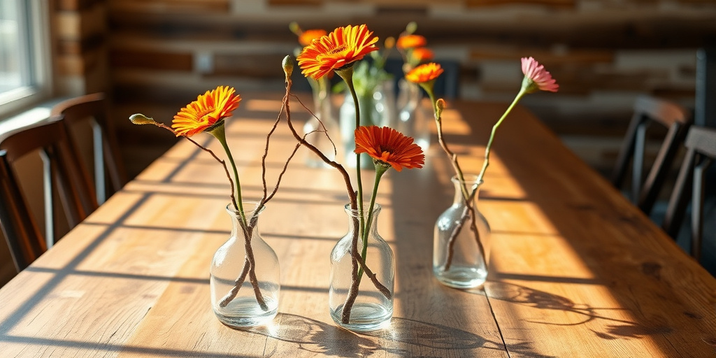 Deko aus Baumstamm - - Minimalistische Astvasen für frische Blumen