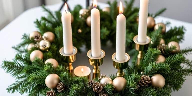 Elegante Kerzenhalter für Advent