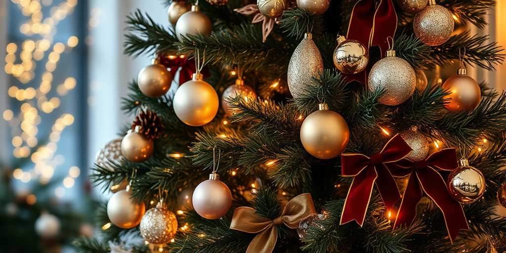 Elegante Weihnachtsbaum-Dekorationen für Zuhause