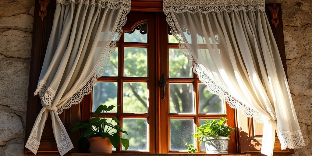 Fensterdeko mit Holzcharme