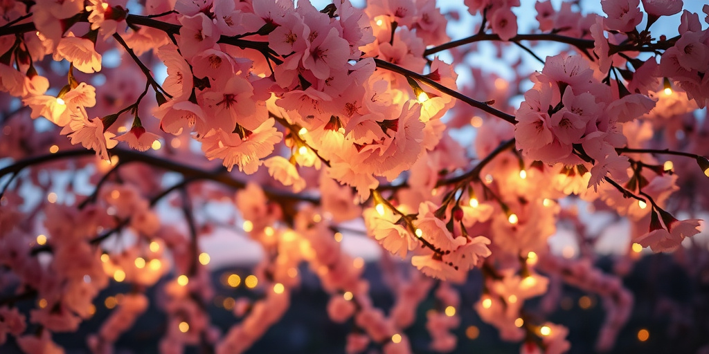 Frühlingsdeko mit Lichterketten