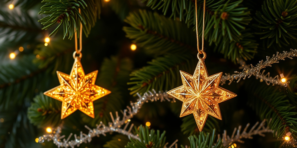 Funkelnde Weihnachtsstern-Dekoration
