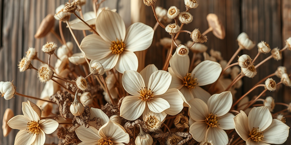 Getrocknete Blumen für Eleganz