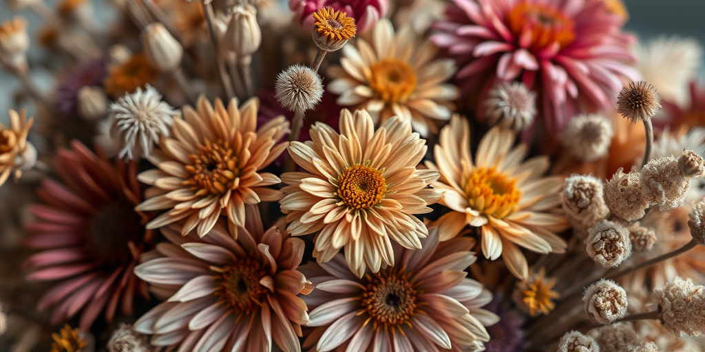 Getrocknete Blumen für Eleganz