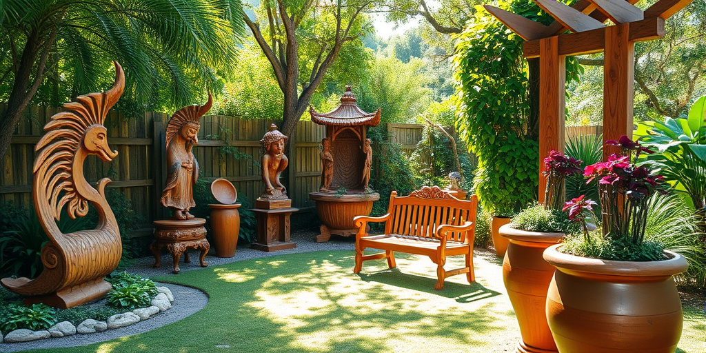 Holz-Deko: Natürliche Garten-Eleganz
