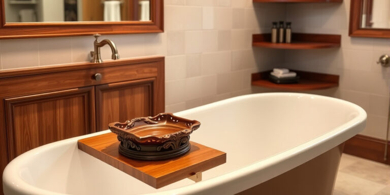Holz-Deko für stilvolles Badezimmer