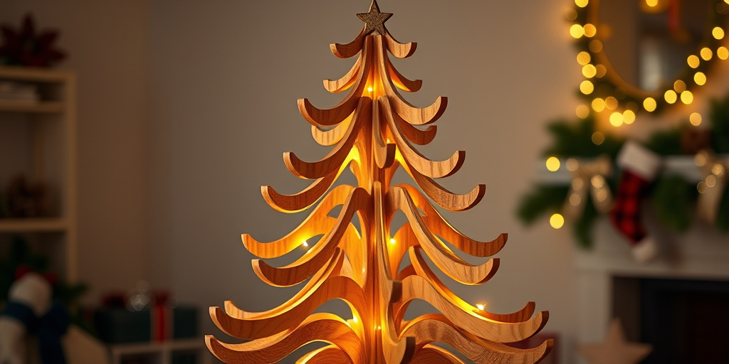 Holz-Weihnachtsbaum-Deko-Ideen