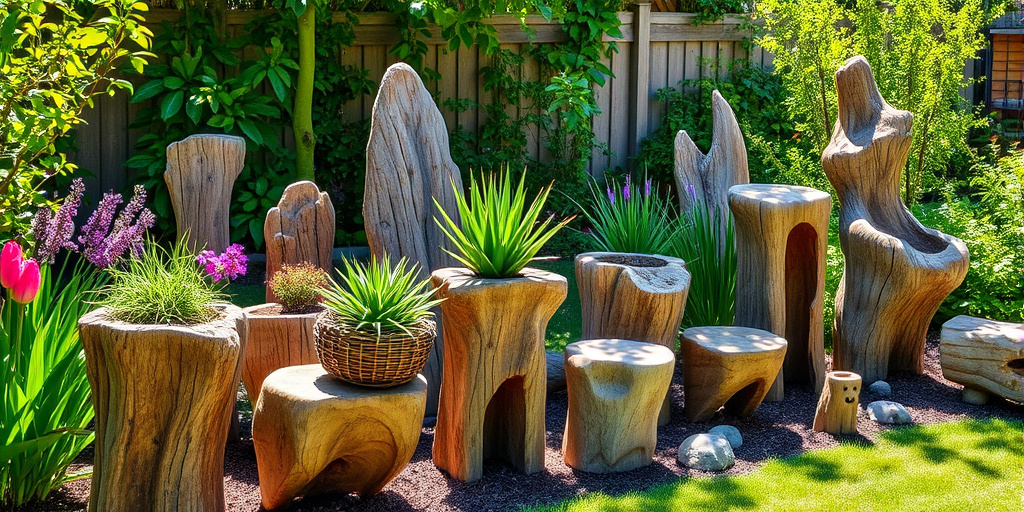 Kreative Gartendeko aus Holz