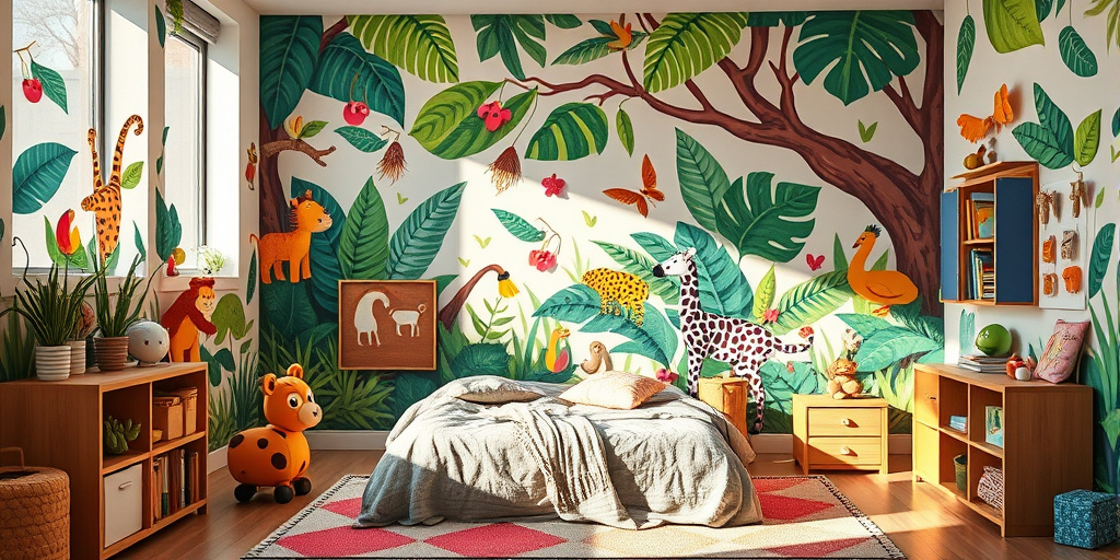 Kreative Wandgestaltung für Kinderzimmer
