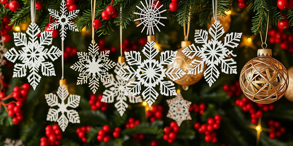 Kreative hängende Weihnachtsdeko.