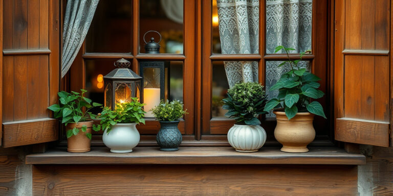 Landhausstil Fensterbank Dekoration