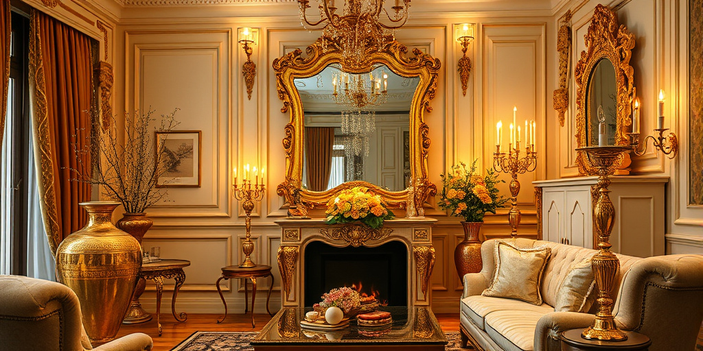 Luxuriöse Gold-Deko fürs Wohnzimmer