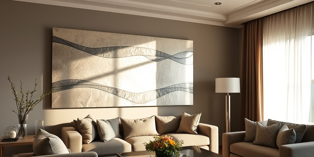 Metall-Wanddeko Tipps für Wohnzimmer - - Die perfekte Balance zwischen Glanz und Schlichtheit