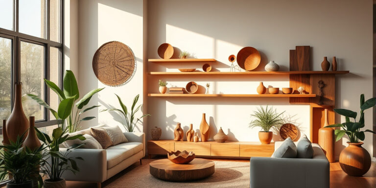 Nachhaltige Holz-Deko für Wohnzimmer