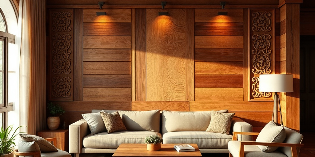 Nachhaltige Holzdeko für Wohnzimmer