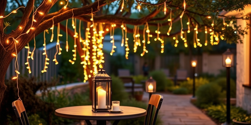 Outdoor-Deko für Konfirmation - - Beleuchtungsideen für den Abendzauber