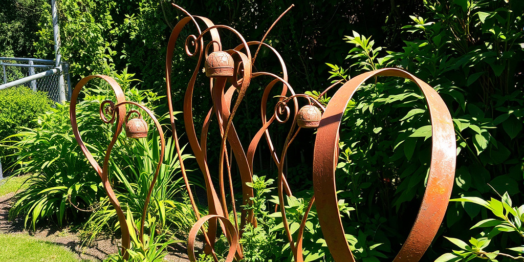 Rostige Gartenkunst für Individualität