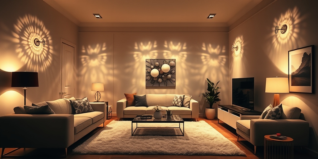Stimmungsvolle LED-Beleuchtungsideen Wohnzimmer