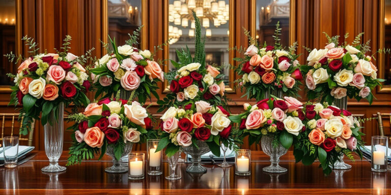 Tischdeko Hochzeit Blumenideen