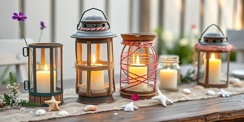 Tischdeko für Gartenparty - Selbstgemachte Windlichter für stimmungsvolles Licht