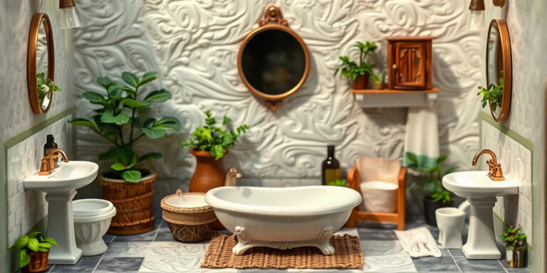 Toiletten Deko Gestaltungsideen