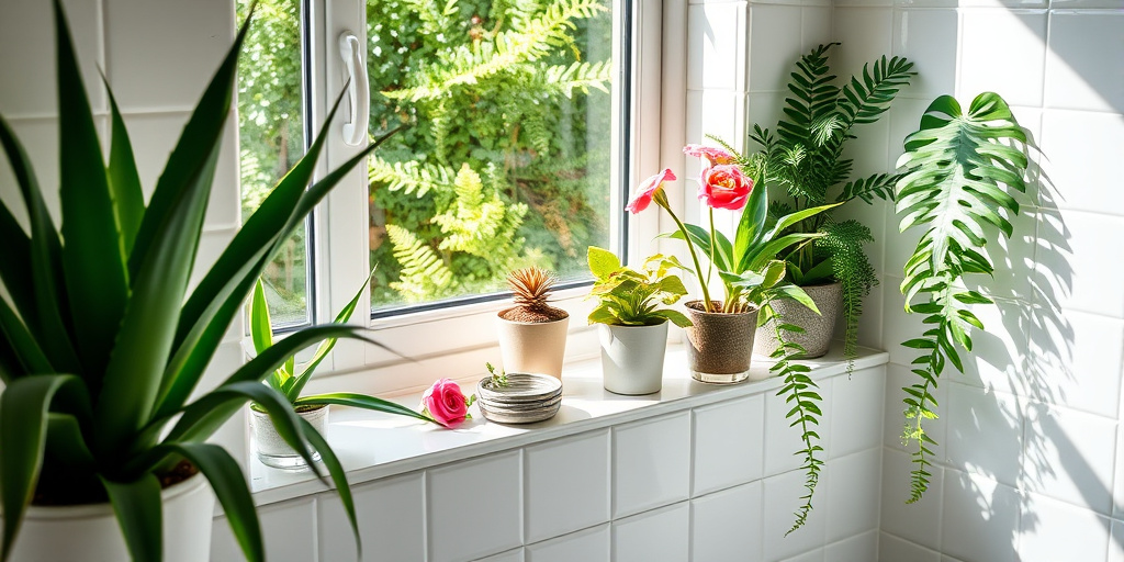 Toiletten Deko Gestaltungsideen - - Pflanzen für Frische und Leben