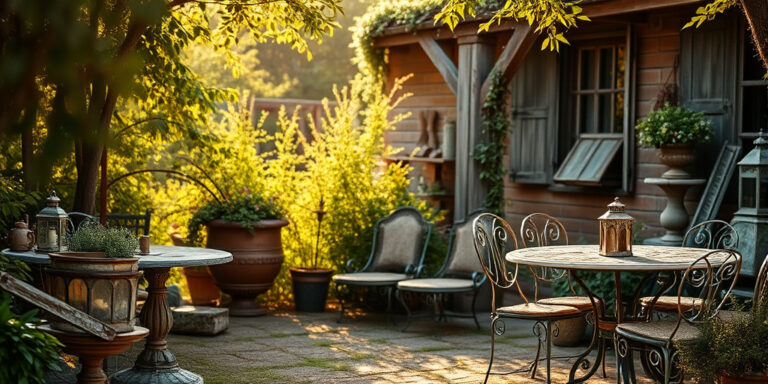 Vintage Garten Deko Ideen