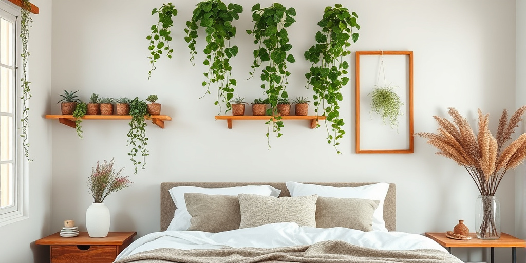 Wanddeko Schlafzimmer - - Natürliche Elemente integrieren