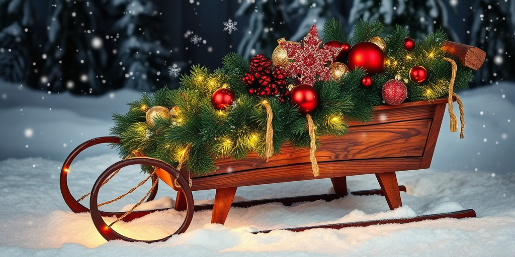 Weihnachtliche Schlitten-Deko-Ideen