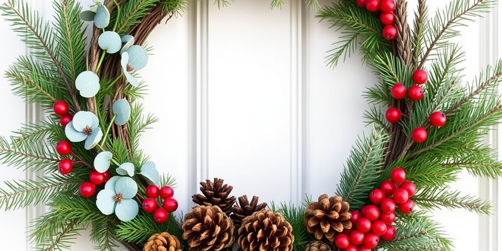 Weihnachtsdeko für draußen DIY-Ideen - Natürliche Weihnachtskränze mit einem Hauch von Wintergrün