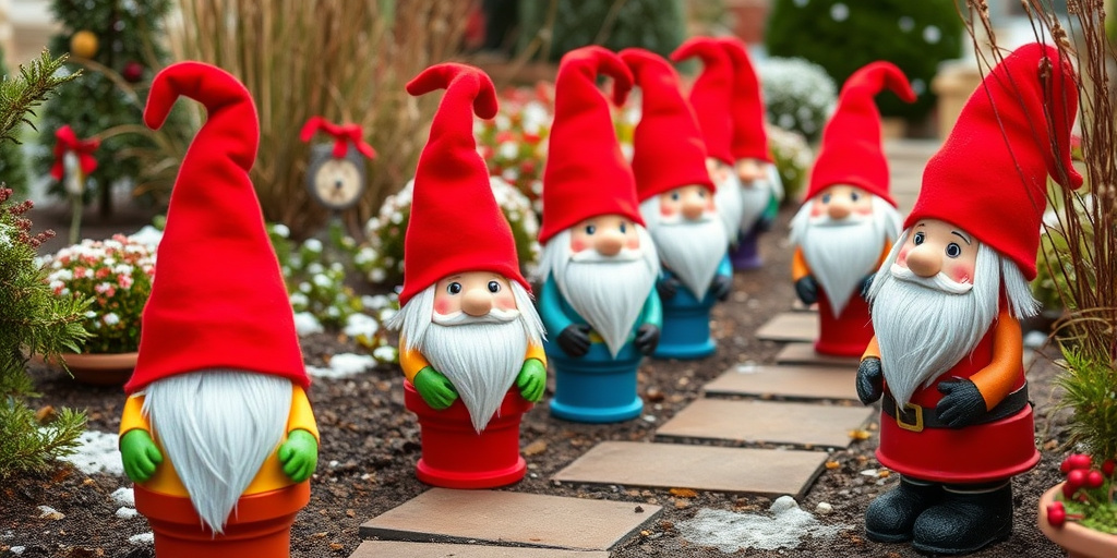 Weihnachtsdeko für draußen DIY-Ideen - Zauberhafte Weihnachtswichtel aus Tontöpfen